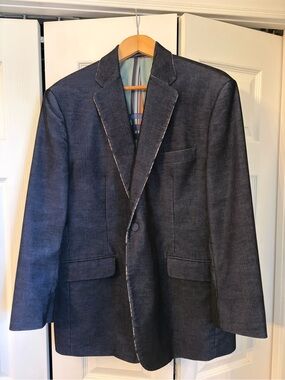 Robert Graham Navy Blue Corduroy Blazer